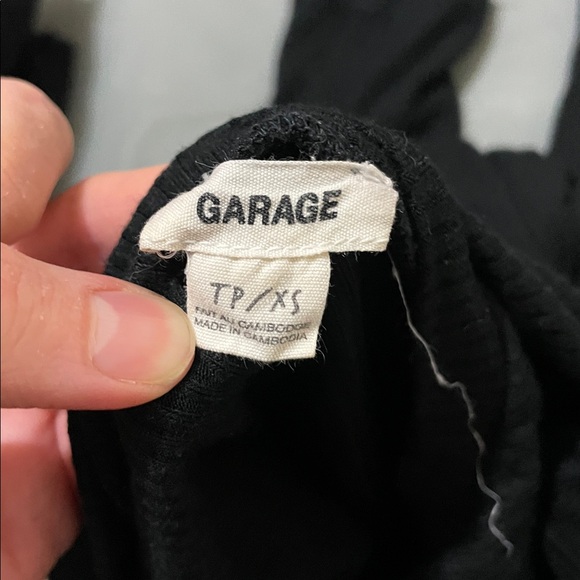 Garage Black Ribbed Long Sleeve Crop Top - Picture 3 of 3